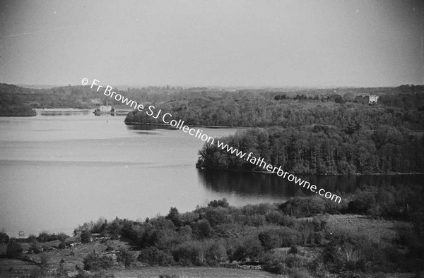 LOUGH KEY FROM ROCK OF DOON LOOKING TOWARDS ROCKINGHAM SOUTH EAST  13.5CM